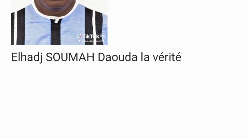 Annonce : El hadj Daouda Soumah, Secrétaire Administratif de la Section Syndicale de la Présidence victime d&rsquo;un vole