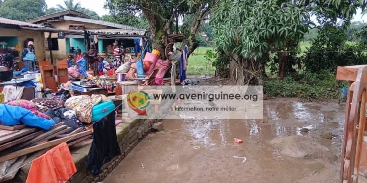 Fortes pluies  à Kissidougou: Plus de 200 sinistrés après les inondations à Farakorô